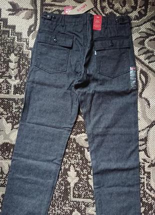 Брендові фірмові зимові теплі котонові бавовняні брюки levi's,оригінал із сша,нові з бірками, розмір 34/32.1 фото