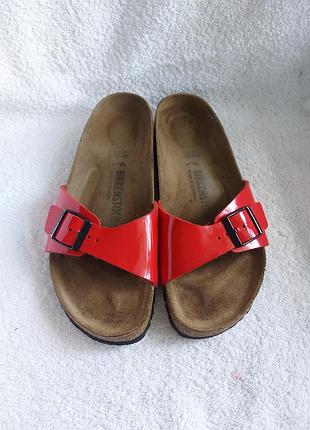 Шлепанцы сланцы birkenstock 40p красные анатомические
