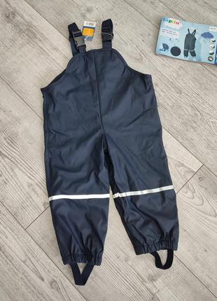 Комплект дощовик на флісі куртка та штани напівкомбінезон грязепруф 86/925 фото