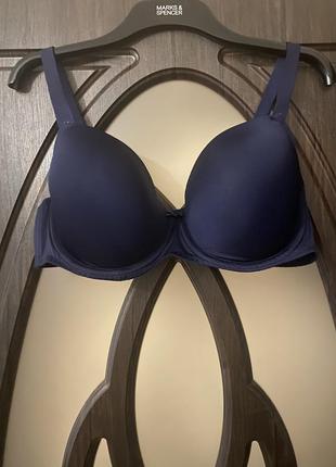Шикарний, базовий, бюстгальтер, темно, синього кольору, від бренду: george 👌