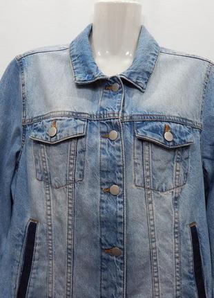Куртка джинсова жіноча vintage janina, ukr 48-50, eur 40-42 018dg (в зазначеному розмірі, тільки 1 шт.)4 фото