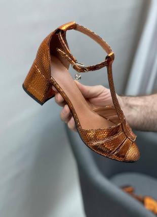 Эксклюзивные босоножки из итальянской кожи и замши женские на каблуке5 фото