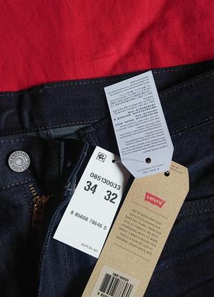 Брендовые фирменные джинсы levi's 513,оригинал из сша,новые с бирками,размер 34/32.6 фото