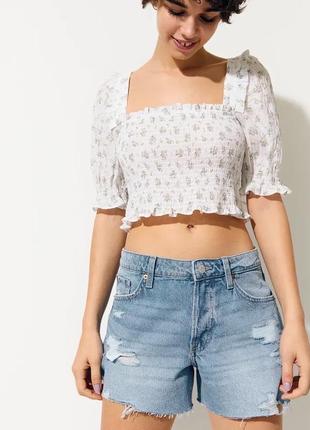 Стильные базовые джинсовые шортики h&m
