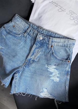Стильные базовые джинсовые шортики h&m6 фото