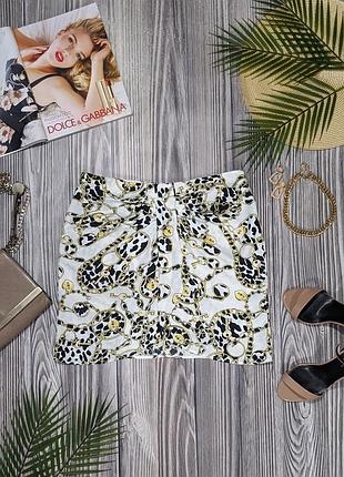Тонкая короткая юбка из вискозы topshop #2887