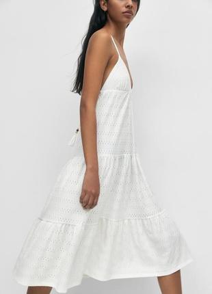 Белое платье сарафан