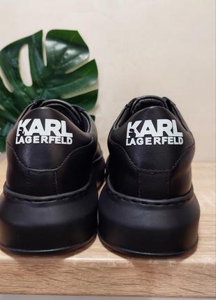 Черные кеды karl lagerfeld 37.5-38 размио оригинал оригинал кожаные6 фото