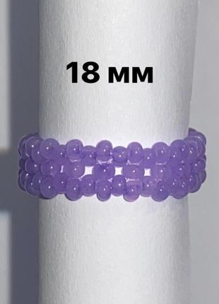 Классическая кольца из бисера в фиолетовом цвете2 фото
