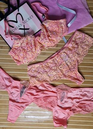 Комплект премиум dream angel wicked unlined crossdye lace balconette bra  victorias secret