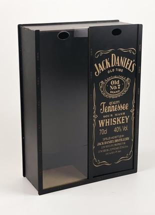 Прямоугольная коробка "jack daniel`s" черного цвета для самостоятельного наполнения