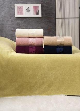 Махровое бамбуковое покрывало belizza olive 200×220 см