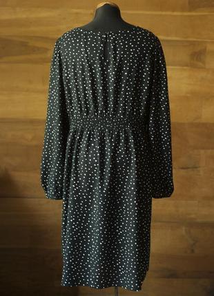 Чорна батальна сукня в горох жіноча міді yessica, розмір xl 2xl5 фото