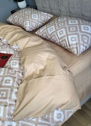 Орнамент беж, cotton (полуторній)