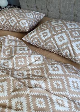 Орнамент беж, cotton (полуторній)