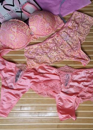 Комплект премиум коллекция dream angel crossdye lace push up victorias secret