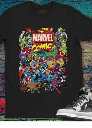 Футболка marvel, марвел, оверсайз, oversize, 4xl, большой размер