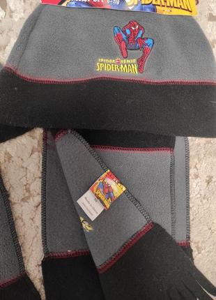 Демі шапка+шарф комплект spiderman для хлопчика5 фото