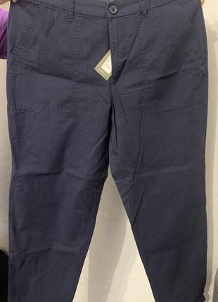 Темно-синие коттоновые брюки chino от primark