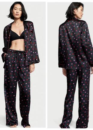 Victoria ́s victorias secret віктория сикрет костюм для сну satin long pajama set