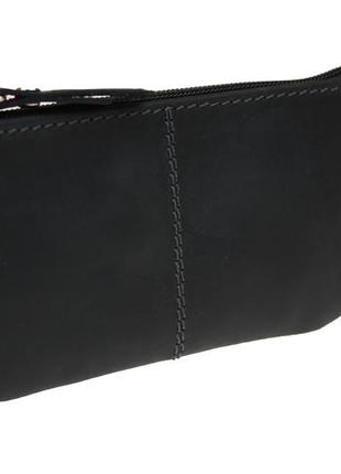 Ключниця шкіряна сумочка для ключів k11(4) чорна