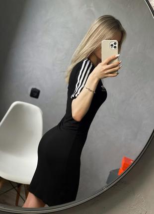 Новое платье adidas черная с лампасами адидас4 фото