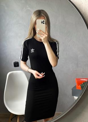 Новое платье adidas черная с лампасами адидас3 фото