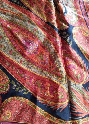 Платок платок большой шаль в стиле винтаж индия каре handmade2 фото
