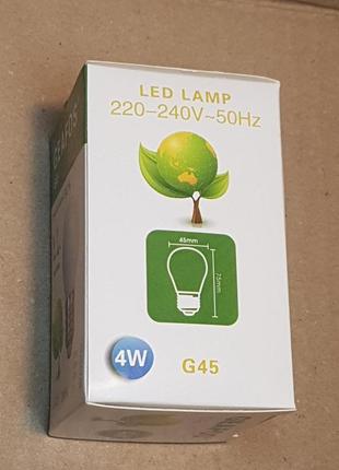 Лампа світлодіодна led e14 4w  g45 3000k geafos.3 фото