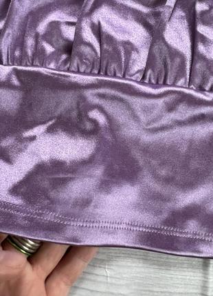 Атласный женский топ фиолетовый s 165/88а4 фото