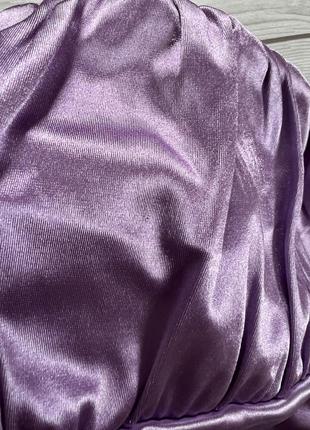 Атласный женский топ фиолетовый s 165/88а9 фото