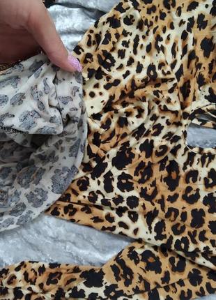 Трикотажна блузка принт леопард3 фото