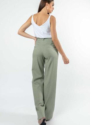 Широкие брюки прямые от бедра в пол с завышенной талией 42-52 размера2 фото