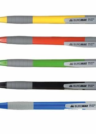Ручка автоматична 0,7мм синя buromax fresh bm.8202