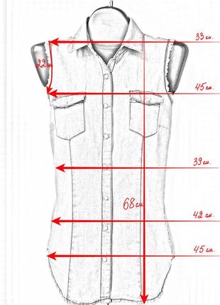Джинсова/котонова сорочка без рукавів "stradivarius"7 фото