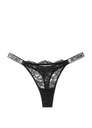 Victoria´s victorias secret виктория сикрет кружевные стринги со стразами shine strap lace thong pan3 фото