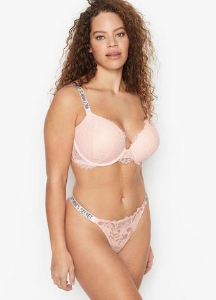 Victoria´s victorias secret виктория сикрет кружевные стринги со стразами shine strap lace thong pan