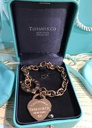 Брендовий браслет tiffany у рожевому золоті