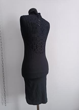 Платье черное по фигуре с перфорацией forever 21, m9 фото