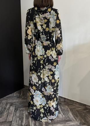 H&amp;m длинное платье в цветочный принт2 фото