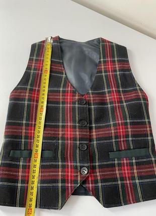 Школьная форма костюм жилетка блузка юбка на девочку 6-9 лет6 фото