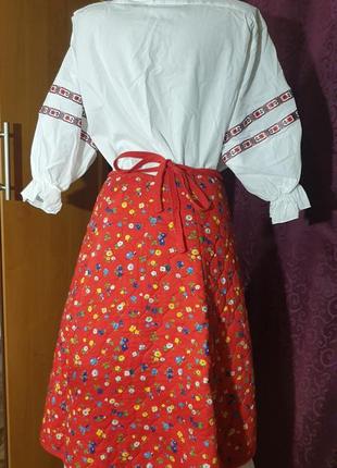 Готовый образ в украинском стиле, украинский костюм р 46 платок, вышиванка, юбки3 фото