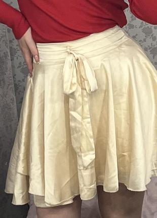 Атласная шелковая юбка
