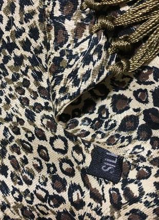 Роскошный шёлковый шарф,палантин в леопардовый принт!!3 фото