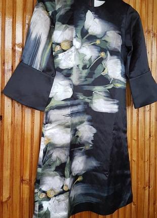 Платье мини h&m conscious exclusive из льна с шёлком.5 фото