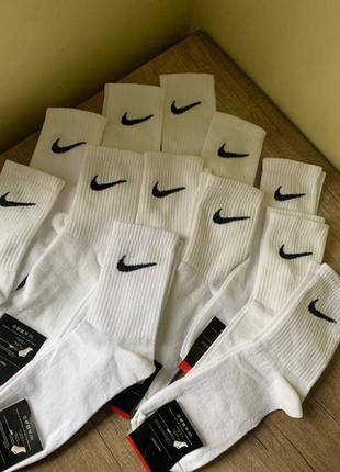 Спортивні шкарпетки nike, носки найк білі, унісекс1 фото