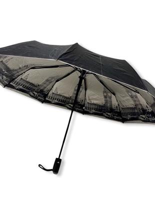 Женский зонт bellissimo полуавтомат с узором изнутри на 10 спиц #019301/62 фото