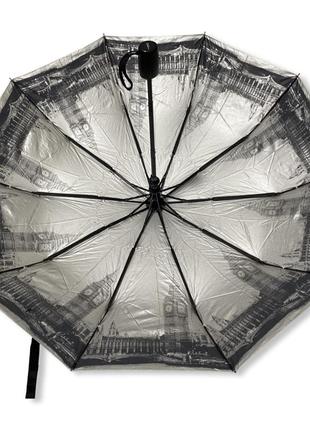 Женский зонт bellissimo полуавтомат с узором изнутри на 10 спиц #019301/66 фото