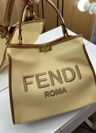 Сумка fendi brown logo