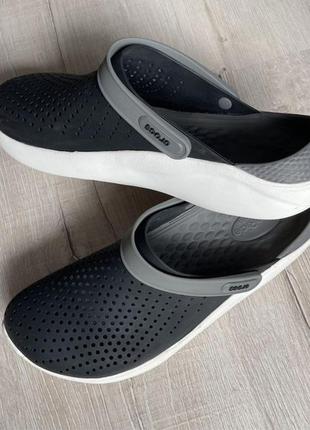 Крокси crocs literide ​​clog black/smoke 2